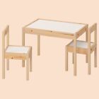 Ikea LATT Children's Small Table and 2 Chairs Wooden Pine Kids Furniture Set