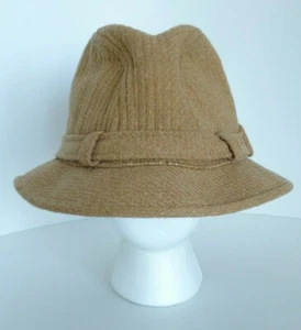 Vintage Dobbs Fifth Avenue New York Wool Beige Size 7 3/8 Trilby Hat  - Picture 1 of 12