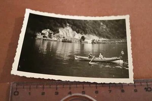 gran foto antigua - en bote de remos - ¿años 30-40 en un lago? - Imagen 1 de 4