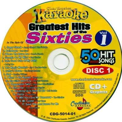 THE SIXTIES HITS KARAOKE CHARTBUSTER 5014 CD+G NEW 3 DISC IN WHITE SLEEVES - Image 1 of 3
