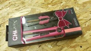 CHI AIR CLASSIC TOURMALINE 1" CERAMIC FLAT IRON PURE PINK CA1122 W/ MINI IRON  - Picture 1 of 4
