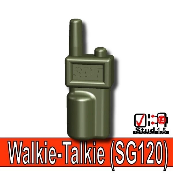 Gray Green Walkie Talkie Tactical army police radio Toy Brick Minifigures - Image 1 of 1