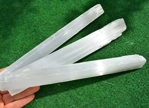 1 Selenitkristall roher Stick natürlicher Stab 30 cm klobiges Mineral UK Crystal Man 333 - Bild 1 von 7