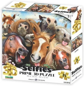 Jigsaw Puzzle 48 Pcs Prime 3D Howard Robinson Selfies HORSE - Picture 1 of 2