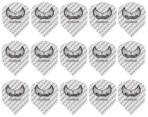 5 juegos de vuelos de dardos estándar Harrows graflite - envíos con seguimiento - blanco gris - Imagen 1 de 1