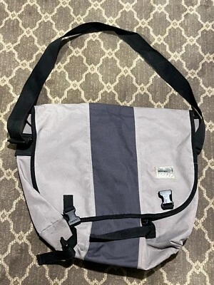 Bolso Mensajero Vintage OLD NAVY Lona Gris Claro y Gris Oscuro Color Bloque Años 90 Foto 1 de 4