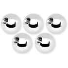 5 PCS 5mm Diameter 1.6mm Thickness 14G Piercing Replacement Balls Screw Silver