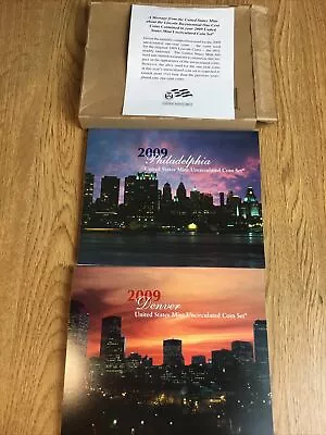 2009 US Mint P&D Uncirculated Coin Set - Free Shipping USA - Image 1 of 3