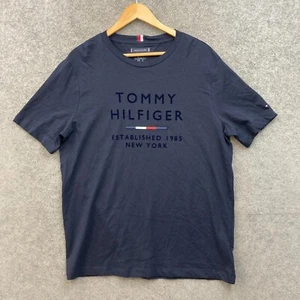 NEW Tommy Hilfiger T-Shirt Mens L Large Blue Short Sleeve Crew Neck Cotton 37603 - Picture 1 of 12
