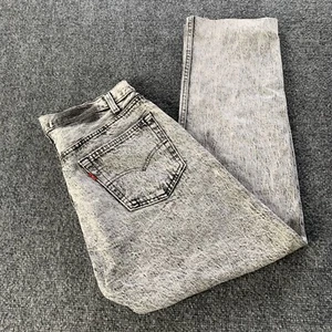 Vintage Levi’s 501 Mens Acid Wash White Jeans Made USA 80s Size 32x32 (31x29) - Picture 1 of 21
