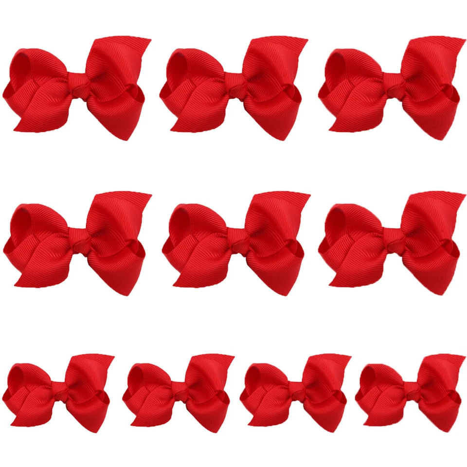 10 Packs Baby Kid Toddler Children Cute Hairpins Hair Clips Bow Ribbon Headwear - Image 1 of 1
