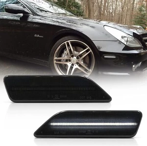 Smoked Led White Side Marker Light For 06-11 Mercedes Benz W219 C219 CLS-Class - Picture 1 of 5