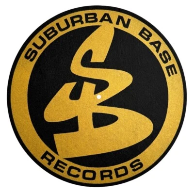 1 pair of Gold/Black Surburban Base Records Slipmats Jungle New - Imagem 1 de 2