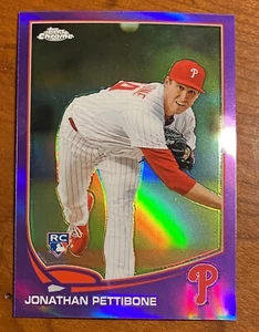 2013 Topps Chrome Purple Refractor JONATHAN PETTIBONE RC #126 Phillies - Picture 1 of 2