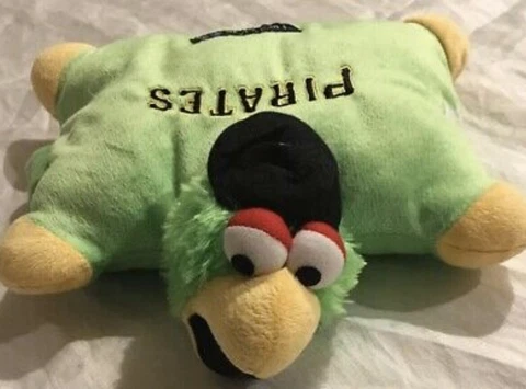 Pittsburgh Pirates Baseball Parrot Mascot Plush Mini 11.5” Travel Pillow Pet Cover