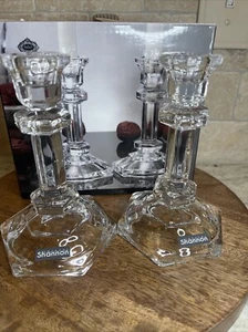 Shannon Kristall klassischer Kerzenständer Paar 5 5/8" hoch, #14861 - Bild 1 von 15