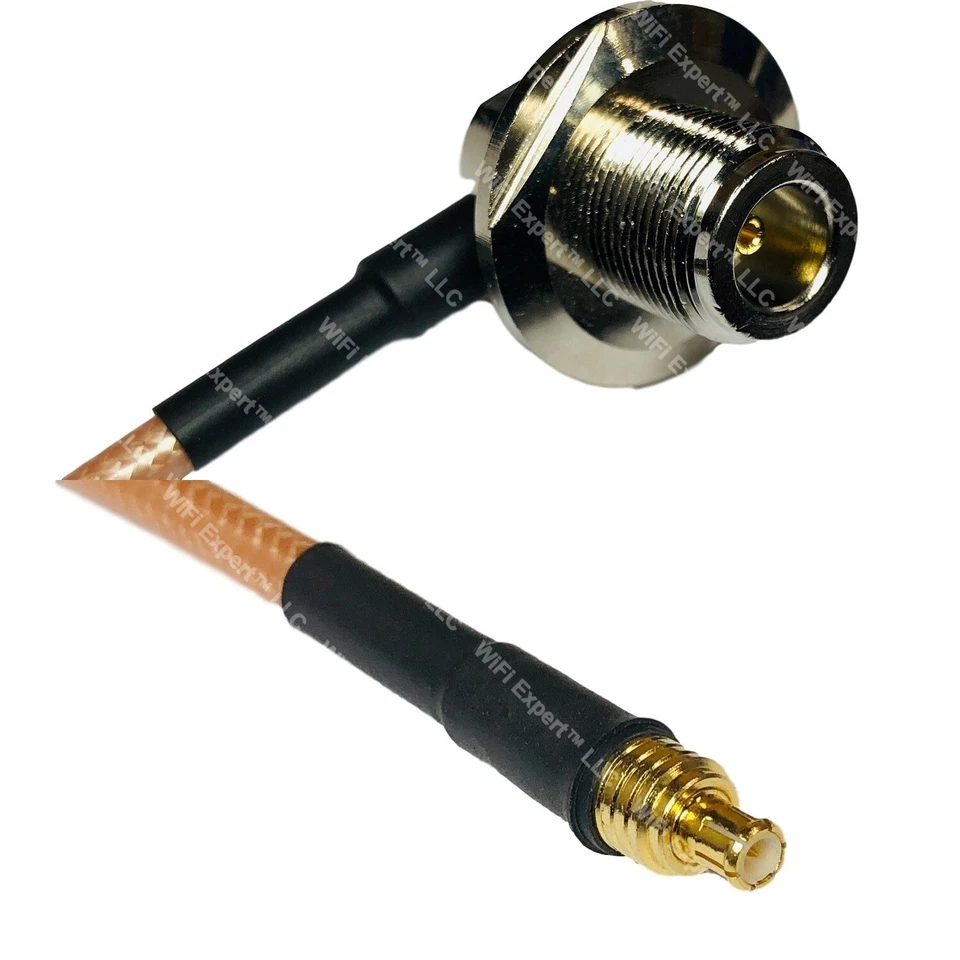 RG400 N Female Bulkhead Angle to MCX MALE RF Cable FAST-SHIP LOT - Image 1 of 1