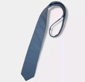 CORNELIANI Blue Geometric Silk LUXURY Tie HANDMADE ITALY - Picture 1 of 4