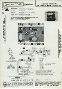 Vintage Sam's Photofact/Schematic Folder Silvertone Model #S 4262/62A SFF45 - Bild 1 von 1