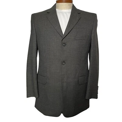J. Ferrar Men Jacket Blazer Traditional 3 Button Single Breast Wool Grey 42R - Image 1 of 4