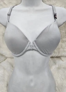 Victoria’s Secret Body By Victoria Lined Demi Bra Lace Back Silver Blue 32DDD - Picture 1 of 6