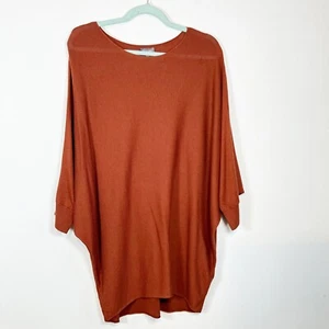 Phase Eight Oversized Slouchy Long Line Jumper Lightweight Wool Blend Brown M - Picture 1 of 9