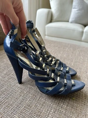 Miss Sixty Gladiator Sandals Size EUR 39/ US 9 High Heel  Strappy Sandals Blue Foto 1 de 2