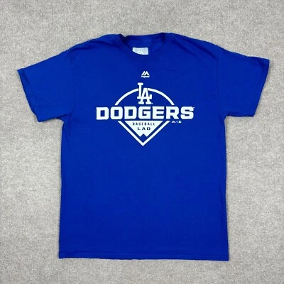 Camisa informal con gráficos de béisbol MLB manga corta azul talla M de los LA Dodgers para hombre Foto 1 de 4