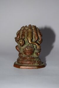 Collectible Brass Handcrafted Solid Unique Colorful Lord Ganesha Figurine