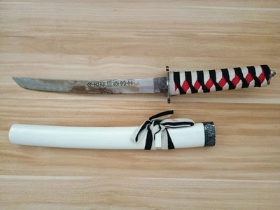 手工制作 10 英寸短 Katana 剑带鞘-锋利钢刃 — 第 1/4 张图片