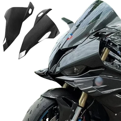 100% Carbon Fiber Front Side Nose Headlight Cover Fairing For BMW S1000RR 2019- - Изображение 1 из 4