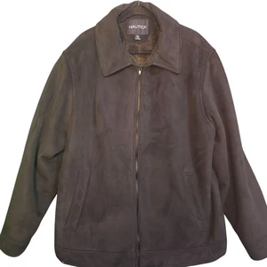 Nautica Mens Faux Fur-Lined Black Jacket Size XXL Polyester Warm Zip-Up Pre-Owne - Picture 1 of 8