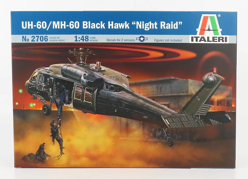 1/48 ITALERI - SIKORSKY - UH-60 - MH-60 BLACK HAWK NIGHT RAID HELICOPTER IT2706 - Immagine 1 di 1