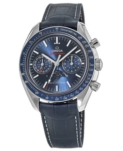 Nuevo reloj Omega Speedmaster de cuero con esfera azul para hombre 304.33.44.52.03.001 - Imagen 1 de 3