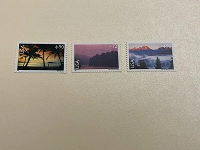 US Scott #C143-C144 #C147 American Landscapes Air Mail Stamps MNH 2007-2008 - Image 1 of 2