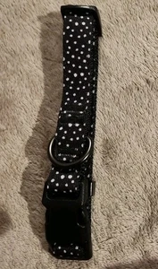 Top Paw schwarzes Halsband weiße Punkte klein 9,5-14 Zoll - Bild 1 von 1