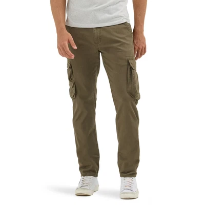 Pantalón cargo Wrangler para hombre pierna cónica elástica ajuste regular, talla 34x30, elástico Foto 1 de 4