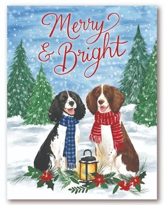 Custom ESRA Springer Spaniel Holiday Notecards Pack of 10 with Blank Envelopes