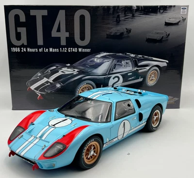 ACME/MP COL - 1:12 model - #1 1966 Ford GT40 MKI 2nd Place 24H LeMans - M1201003 - Image 1 of 4