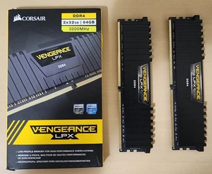 Corsair Vengeance LPX 64GB (2x32GB) DDR4 3200MHz Memory CMK64GX4M2E3200C16 - Afbeelding 1 van 4