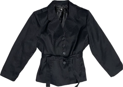 Chaqueta para mujer GIORGIO SANT'ANGELO cuello negro con cinturón hombreras talla 22 W Plus Foto 1 de 4