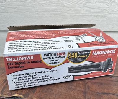 DTV Magnavox Digital To Analog TV Converter Smart TB110MW9 New Open Box w/Remote - Image 1 of 4