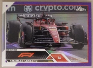 Charles LeClerc 219/399 2023 Topps Chrome Formula 1 F1 Purple Ferrari #110 - Picture 1 of 2