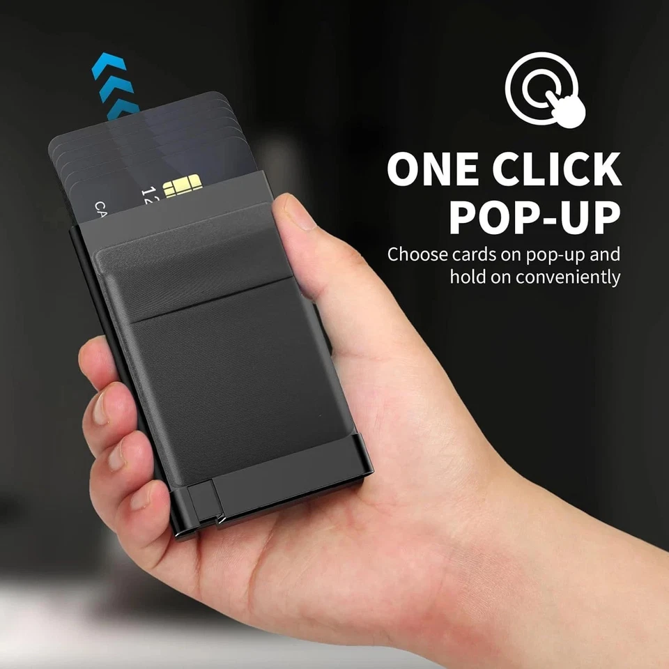 Ekster Style Aluminum Card RFID BLOCKING Wallet - Black - New SEALED USA SELLER - Image 1 of 4