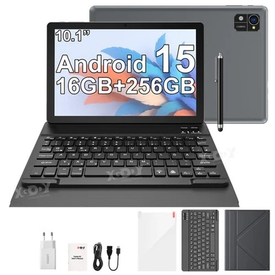 2025 Neu Tablet 10,1 Zoll Andriod 15 16GB+256GB(1TB TF) 7000mAh Widevine L1 WIFI - Bild 1 von 4