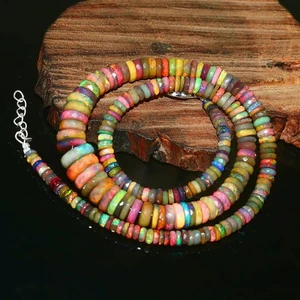 100% Äthiopischer Opal Perlen Edelopal Handarbeit Schmuck Edelstein Opal 1379 - Bild 1 von 12