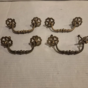 Mid Century Modern Messinggriffe MCM Schubladengriffe Ziehen Heimwerker Umbau - Bild 1 von 8