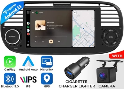 CAM+ Eonon FIAX6 7" Touchscreen Autoradio Android 13 Navi für Fiat 500 2007-2015 - Bild 1 von 4