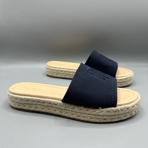 Tommy Hilfiger Espadrilles Flat Slides Women’s Size 9.5 Blue - Picture 1 of 10