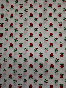 Cranston Print Works USA Tiny APPLES lightweight Cotton Fabric By The 1/2 Yard  - Picture 1 of 6